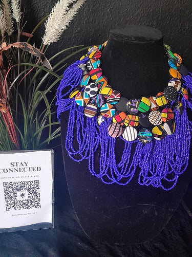 Layerd Blue Ankrah Necklace