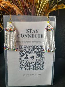 White Speckle Goddess Necklace