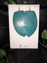 Load image into Gallery viewer, Leather Oval Earrings