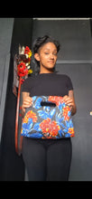 Load image into Gallery viewer, Blue Flower Handbag